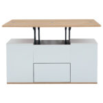 WLiftable multi-function coffee table - table top opens to 2 tables, large capacity, - Image 14