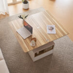 WLiftable multi-function coffee table - table top opens to 2 tables, large capacity, - Image 2