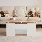 WLiftable multi-function coffee table - table top opens to 2 tables, large capacity, - Image 25