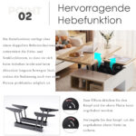 WLiftable multi-function coffee table - table top opens to 2 tables, large capacity, - Image 38