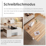 WLiftable multi-function coffee table - table top opens to 2 tables, large capacity, - Image 41