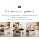 WLiftable multi-function coffee table - table top opens to 2 tables, large capacity, - Image 42