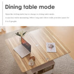 WLiftable multi-function coffee table - table top opens to 2 tables, large capacity, - Image 6