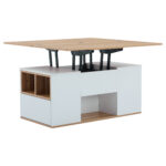WLiftable multi-function coffee table - table top opens to 2 tables, large capacity, - Image 7