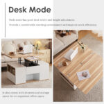 WLiftable multi-function coffee table - table top opens to 2 tables, large capacity, - Image 8