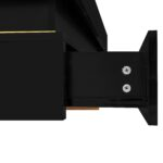 Coffee table, high-gloss living room table, side table with drawers and golden accents - Image 12