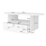 Coffee table, cloud-shaped coffee table with drawers and storage compartments. - Image 9