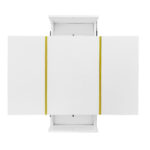 White coffee table with high gloss, modern and simple, with 2 drawers - Image 14
