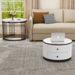 Elegant 2-piece, white coffee table set in nest shape, 60*60*45.5cm & 50*50*32cm, round tables with