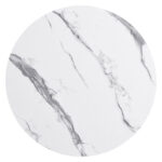 Elegant 2-piece, white coffee table set in nest shape, 60*60*45.5cm & 50*50*32cm, round tables with - Image 59