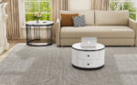 Elegant 2-piece, white coffee table set in nest shape, 60*60*45.5cm & 50*50*32cm, round tables with - Image 7