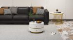Elegant 2-piece, white coffee table set in nest shape, 60*60*46cm & 50*50* 30.8cm, round tables with - Image 36