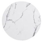 Elegant 2-piece, white coffee table set in nest shape, 60*60*46cm & 50*50*31cm, round tables with hi - Image 14