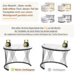 Elegant 2-piece, white coffee table set in nest shape, 60*60*46cm & 50*50*31cm, round tables with hi - Image 20