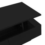 Modern high-gloss coffee table with LED lighting and 2 drawers – Stylish 90x55x41 cm side table with - Image 94