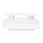 Modern high-gloss coffee table with LED lighting and 2 drawers – Stylish 90x55x41 cm side table with - Image 35