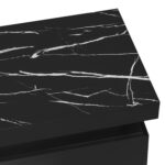 Modern rectangular coffee table with high-gloss top and 2 wooden drawers, LED lighting - Image 6