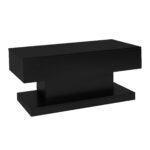 High-Gloss Lift-Top Tea Table, LED Coffee Table 100x50x45 cm with LED Lighting - Half-Raisable Design - Image 14