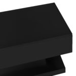 High-Gloss Lift-Top Tea Table, LED Coffee Table 100x50x45 cm with LED Lighting - Half-Raisable Design - Image 30
