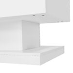 High-Gloss Lift-Top Tea Table, LED Coffee Table 100x50x45 cm with LED Lighting - Half-Raisable Design - Image 32