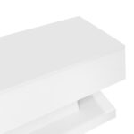 High-Gloss Lift-Top Tea Table, LED Coffee Table 100x50x45 cm with LED Lighting - Half-Raisable Design - Image 37