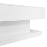 High-Gloss Lift-Top Tea Table, LED Coffee Table 100x50x45 cm with LED Lighting - Half-Raisable Design - Image 39