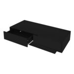 Modern Black High-Gloss Coffee Table, 115 x 55 x 34 cm, with 2 Drawers, LED Lighting and 30 kg Load Capacity - Image 13