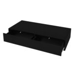 Modern Black High-Gloss Coffee Table, 115 x 55 x 34 cm, with 2 Drawers, LED Lighting and 30 kg Load Capacity - Image 18