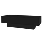 Modern Black High-Gloss Coffee Table, 115 x 55 x 34 cm, with 2 Drawers, LED Lighting and 30 kg Load Capacity - Image 4