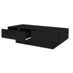 Modern Black High-Gloss Coffee Table, 115 x 55 x 34 cm, with 2 Drawers, LED Lighting and 30 kg Load Capacity - Image 5