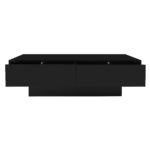 Modern Black High-Gloss Coffee Table, 115 x 55 x 34 cm, with 2 Drawers, LED Lighting and 30 kg Load Capacity - Image 7
