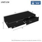 Modern Black High-Gloss Coffee Table, 115 x 55 x 34 cm, with 2 Drawers, LED Lighting and 30 kg Load Capacity - Image 69