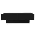Modern Black High-Gloss Coffee Table, 115 x 55 x 34 cm, with 2 Drawers, LED Lighting and 30 kg Load Capacity - Image 8