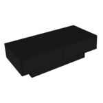 Modern Black High-Gloss Coffee Table, 115 x 55 x 34 cm, with 2 Drawers, LED Lighting and 30 kg Load Capacity - Image 9