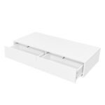 Modern High-Gloss Coffee Table in White, 115 x 55 x 34 cm, with 2 Drawers, LED Lighting and 30 kg Load Capacity - Image 22