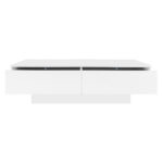 Modern High-Gloss Coffee Table in White, 115 x 55 x 34 cm, with 2 Drawers, LED Lighting and 30 kg Load Capacity - Image 27