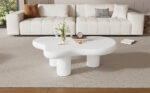 Irregular Cloud-Shaped Coffee Table, 97cm Length, 67cm Width, 32cm Height, MDF with Felt Pads - Image 12