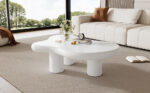 Irregular Cloud-Shaped Coffee Table, 97cm Length, 67cm Width, 32cm Height, MDF with Felt Pads - Image 13