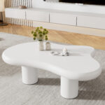 Irregular Cloud-Shaped Coffee Table, 97cm Length, 67cm Width, 32cm Height, MDF with Felt Pads - Image 17