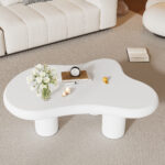 Irregular Cloud-Shaped Coffee Table, 97cm Length, 67cm Width, 32cm Height, MDF with Felt Pads - Image 20