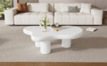 Irregular Cloud-Shaped Coffee Table, 97cm Length, 67cm Width, 32cm Height, MDF with Felt Pads - Image 34