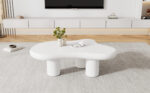 Irregular Cloud-Shaped Coffee Table, 97cm Length, 67cm Width, 32cm Height, MDF with Felt Pads - Image 37