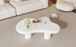 Irregular Cloud-Shaped Coffee Table, 97cm Length, 67cm Width, 32cm Height, MDF with Felt Pads - Image 38