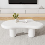Irregular Cloud-Shaped Coffee Table, 97cm Length, 67cm Width, 32cm Height, MDF with Felt Pads - Image 39
