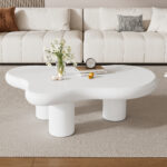 Irregular Cloud-Shaped Coffee Table, 97cm Length, 67cm Width, 32cm Height, MDF with Felt Pads - Image 40