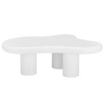 Irregular Cloud-Shaped Coffee Table, 97cm Length, 67cm Width, 32cm Height, MDF with Felt Pads - Image 5