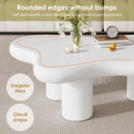 Irregular Cloud-Shaped Coffee Table, 97cm Length, 67cm Width, 32cm Height, MDF with Felt Pads - Image 48