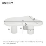 Irregular Cloud-Shaped Coffee Table, 97cm Length, 67cm Width, 32cm Height, MDF with Felt Pads - Image 51