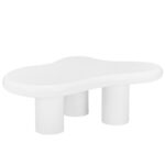 Irregular Cloud-Shaped Coffee Table, 97cm Length, 67cm Width, 32cm Height, MDF with Felt Pads - Image 6
