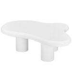 Irregular Cloud-Shaped Coffee Table, 97cm Length, 67cm Width, 32cm Height, MDF with Felt Pads - Image 8